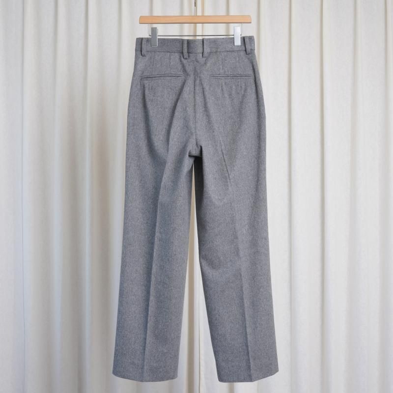 ssstein シュタイン】 W/CA BEAVER STRAIGHT TROUSERS / GREY - Avelia