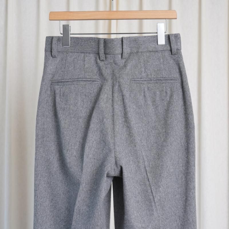 ssstein シュタイン】 W/CA BEAVER STRAIGHT TROUSERS / GREY - Avelia