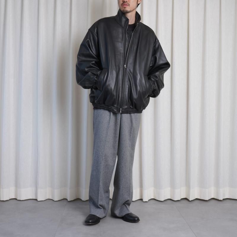 ssstein シュタイン】 W/CA BEAVER STRAIGHT TROUSERS / GREY - Avelia