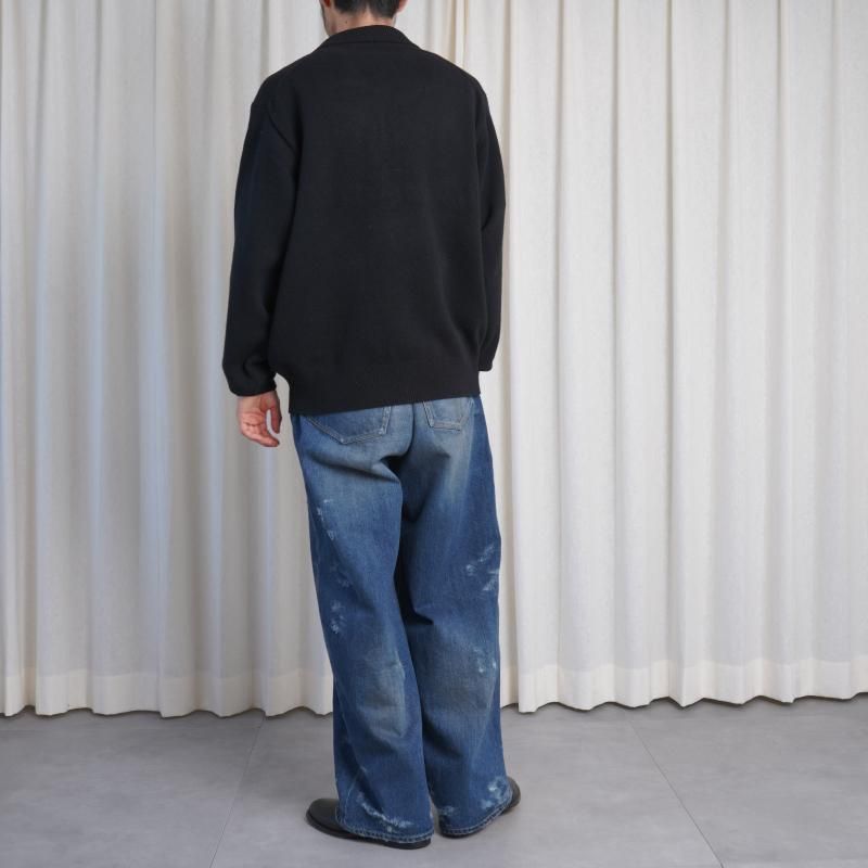 ssstein シュタイン】 EXTRA FINE WOOL KNIT SKIPPER LS / BLACK