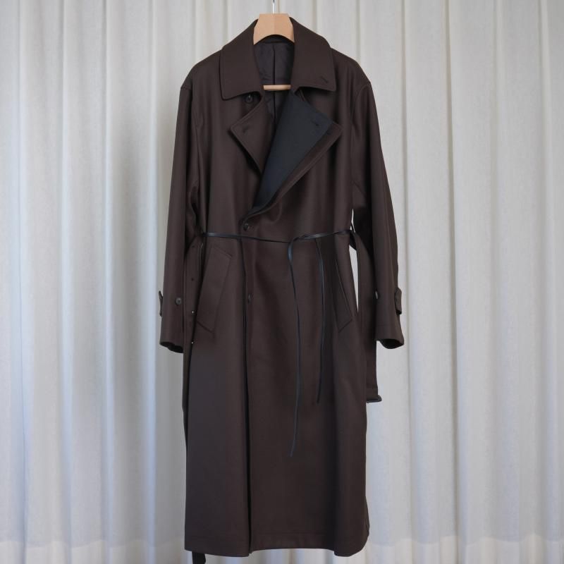 25A/Wۡssstein 奿 DOUBLE LAPELED DOUBLE BREASTED COAT / GREY BROWN