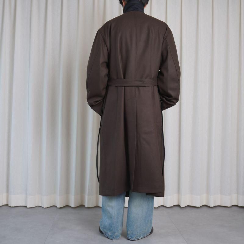 25A/Wۡssstein 奿 DOUBLE LAPELED DOUBLE BREASTED COAT / GREY BROWN