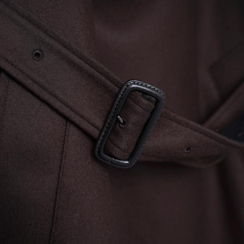 25A/Wۡssstein 奿 DOUBLE LAPELED DOUBLE BREASTED COAT / GREY BROWN