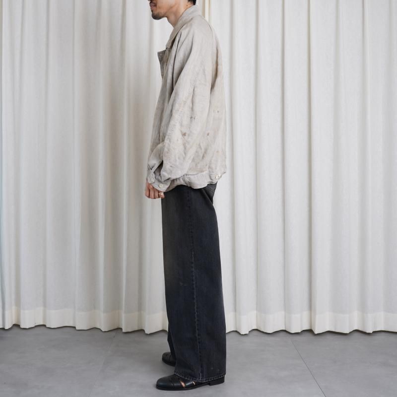 25A/Wۡssstein 奿 HEAVY LINEN HERRINGBONE ZIP JACKET / NATURAL