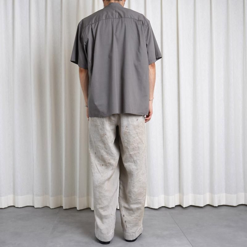 25A/Wۡssstein 奿 HEAVY LINEN HERRINGBONE WIDE EASY TROUSERS / NATURAL