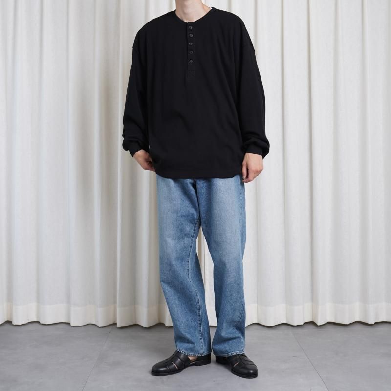 25A/W】 【ULTERIOR アルテリア】 C/CASH HONEYCOMB HENLEY-NECK