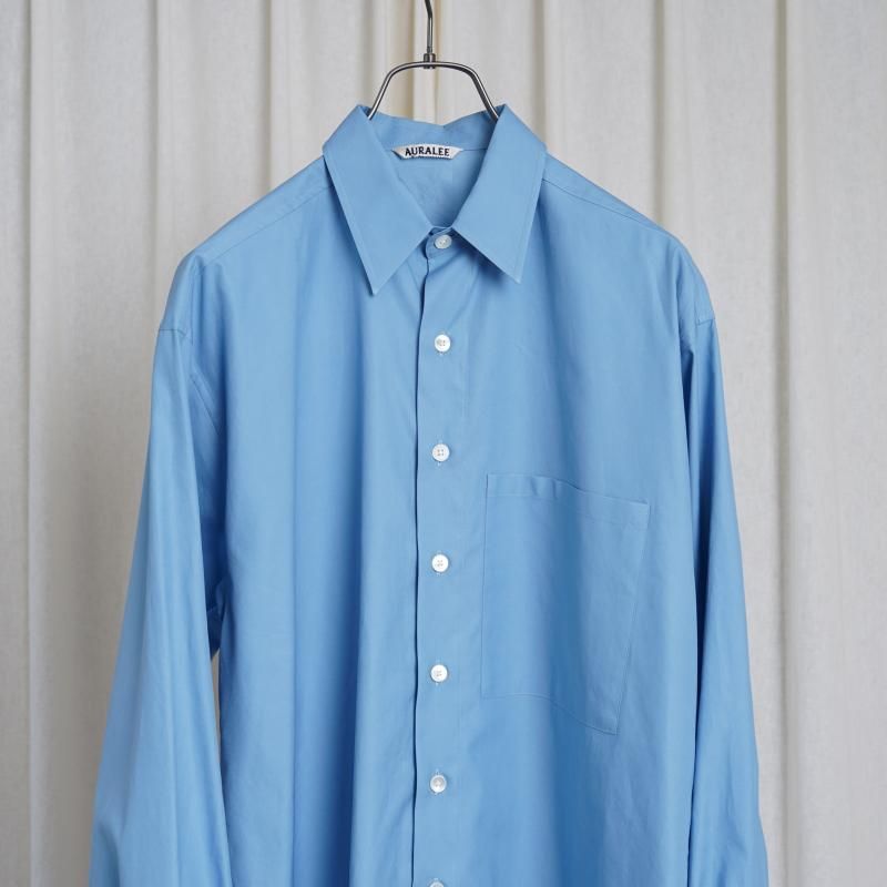 美品！オーラリー WASHED FINX TWILL BIG SHIRT 4 WASHED FINX TWILL BIG SHIRT - AURALEE Official Website