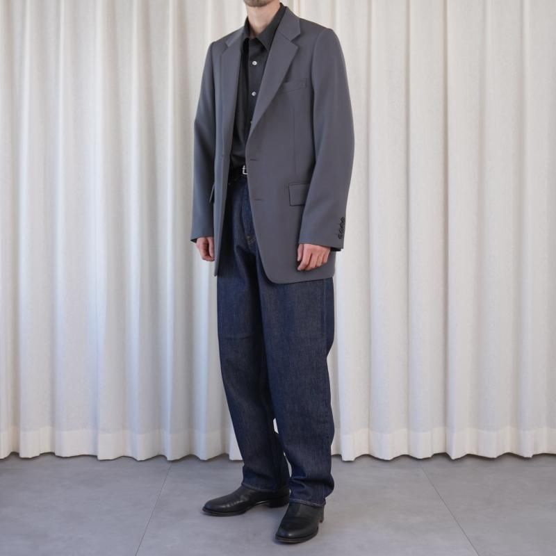 25A/WۡAURALEE ꡼ LIGHT WOOL MAX GABARDINE JACKET / DARK GRAY