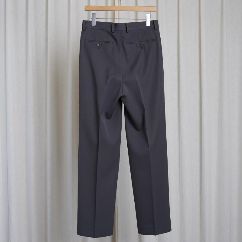 25A/W AURALEE ꡼ LIGHT WOOL MAX GABARDINE TWO-TUCK SLACKS / DARK GRAY