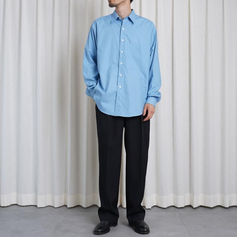 25A/W AURALEE ꡼ LIGHT WOOL MAX GABARDINE TWO-TUCK SLACKS / TOP BLACK