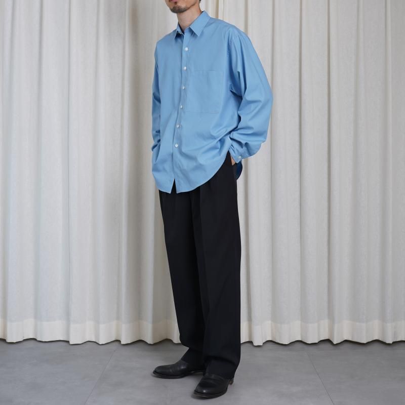 25A/W AURALEE ꡼ LIGHT WOOL MAX GABARDINE TWO-TUCK SLACKS / TOP BLACK