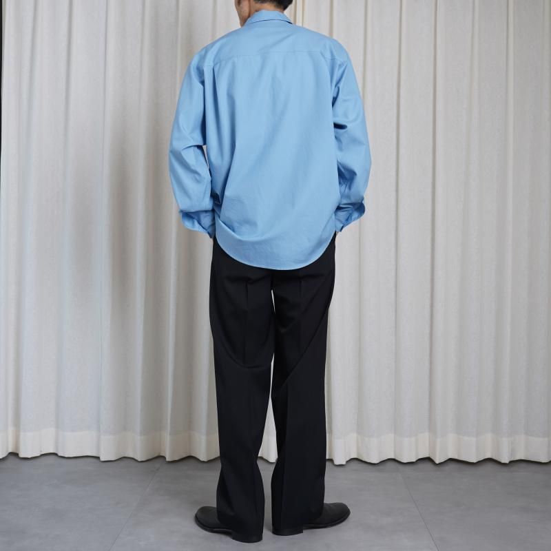 25A/W AURALEE ꡼ LIGHT WOOL MAX GABARDINE TWO-TUCK SLACKS / TOP BLACK
