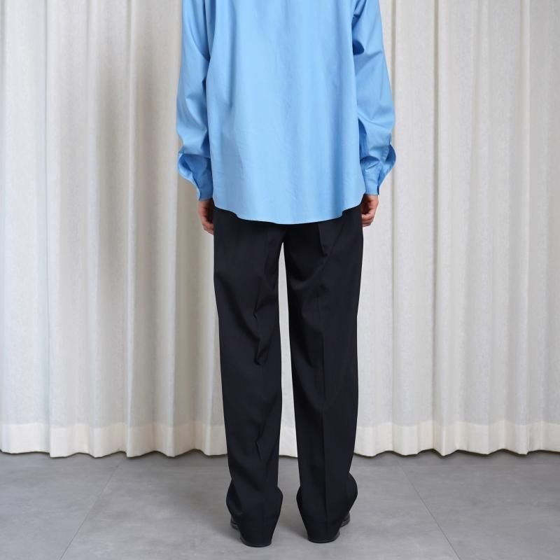 25A/W AURALEE ꡼ LIGHT WOOL MAX GABARDINE TWO-TUCK SLACKS / TOP BLACK