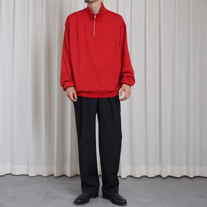 25A/W AURALEE ꡼ LIGHT WOOL MAX GABARDINE TWO-TUCK SLACKS / TOP BLACK
