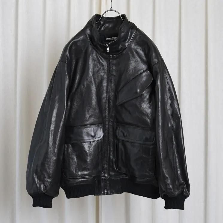 10.6 Restock 25A/WۡAURALEE ꡼ LAMB LEATHER ZIP BLOUSON / BLACK