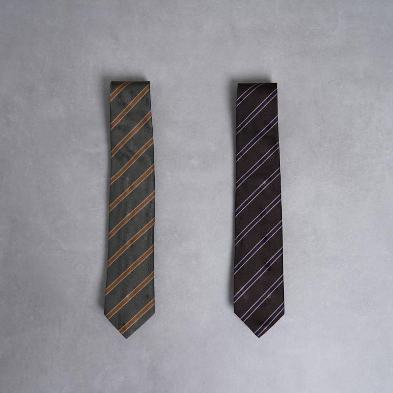 25A/WۡAURALEE ꡼ SILK STRIPE TIE / 2COLOR