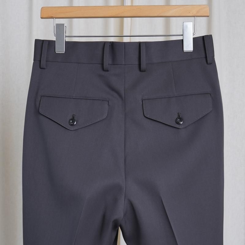 THE RERACS グレー スラックス 25A/W】【THE RERACS ザ・リラクス】 THE SLACKS STRAIGHT / GUNMETAL