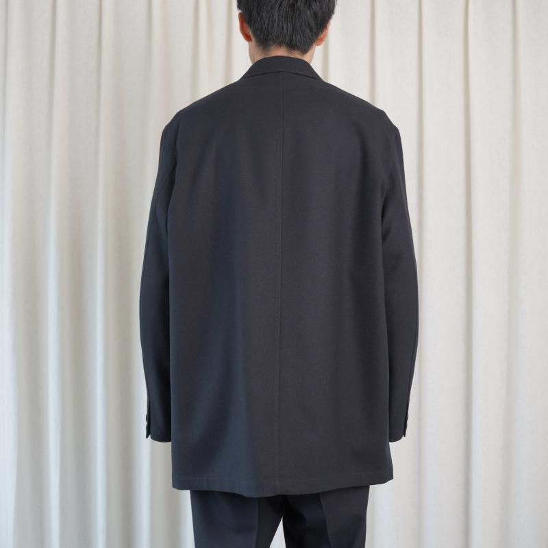 25A/WۡTHE RERACS 饯 PEAKED LAPEL EASY JACKET / BLACK