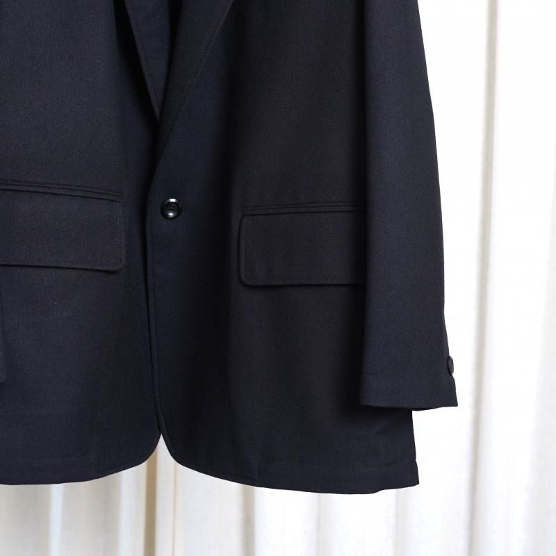 25A/WۡTHE RERACS 饯 PEAKED LAPEL EASY JACKET / BLACK