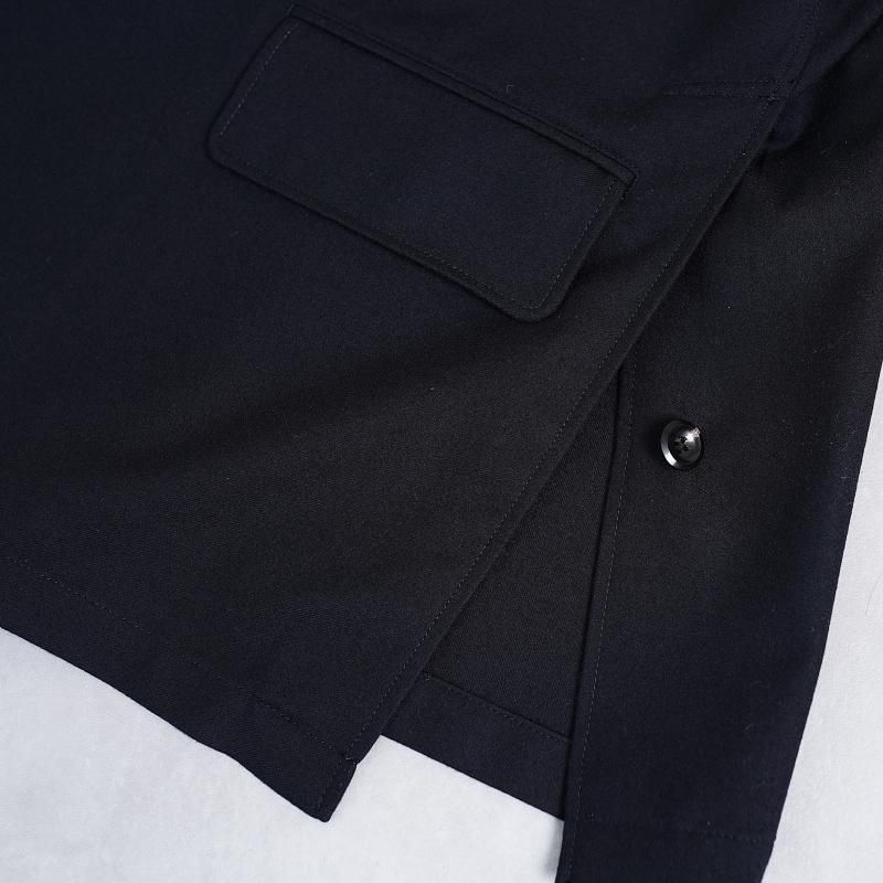 25A/WۡTHE RERACS 饯 PEAKED LAPEL EASY JACKET / BLACK
