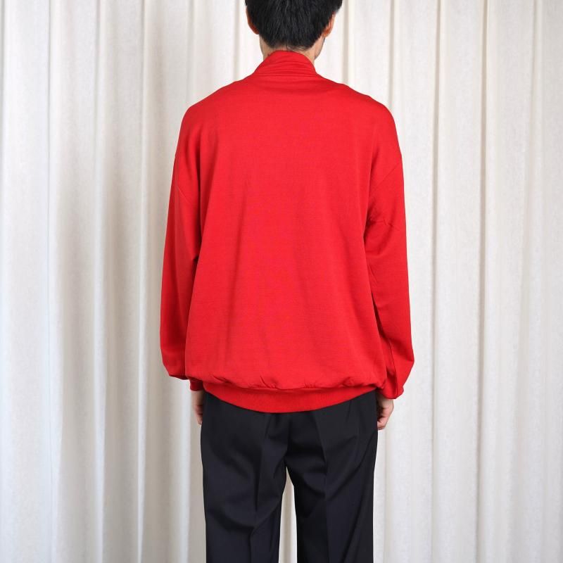 25A/W】【AURALEE オーラリー】 LIGHT WOOL SWEAT HALF ZIP P/O / RED