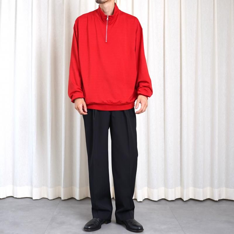25A/W】【AURALEE オーラリー】 LIGHT WOOL SWEAT HALF ZIP P/O