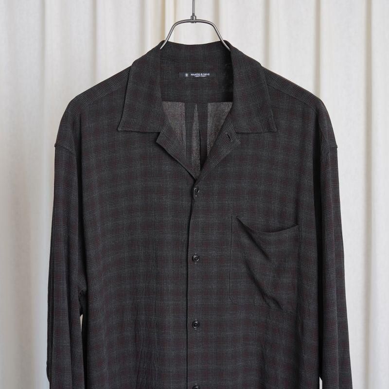 OP COLLLAR SHIRTS RAYON強撚 BRCHECK レーヨン 3 MAATEE&SONS (マーティーアンドサンズ) | OP COLLLAR SHIRTS