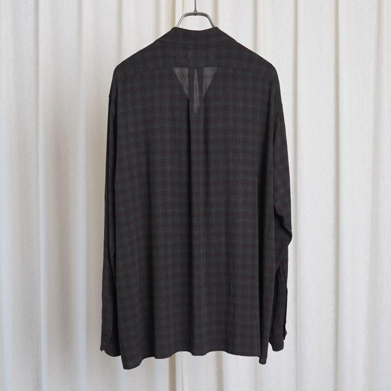 25AW OP COLLLAR SHIRTS RAYON強撚 BRCHECK 25AW OP COLLLAR SHIRTS RAYON強撚 BRCHECK