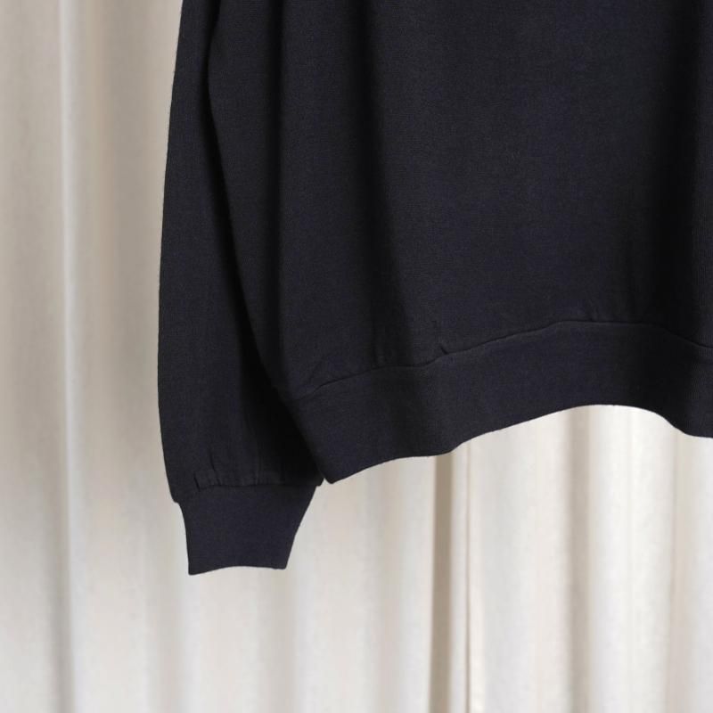 25A/W ULTERIOR ƥꥢ SUPER FINE WOOL COTTON TURTLE-NECK TOP / BLACK