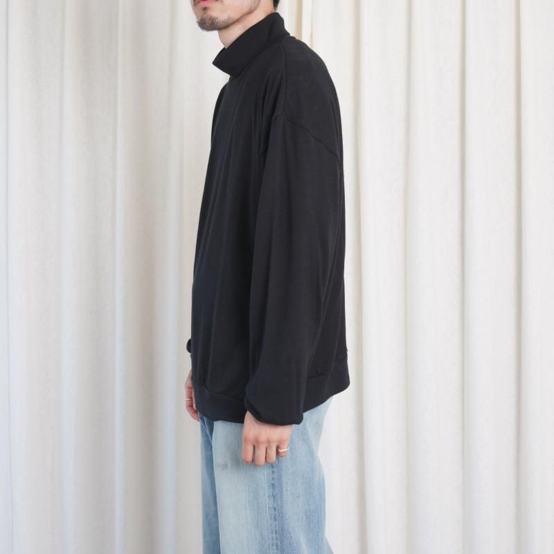 25A/W ULTERIOR ƥꥢ SUPER FINE WOOL COTTON TURTLE-NECK TOP / BLACK