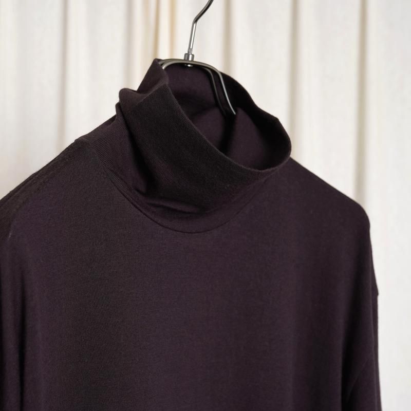 ULTERIOR アルテリア】 SUPER FINE WOOL COTTON TURTLE-NECK TOP