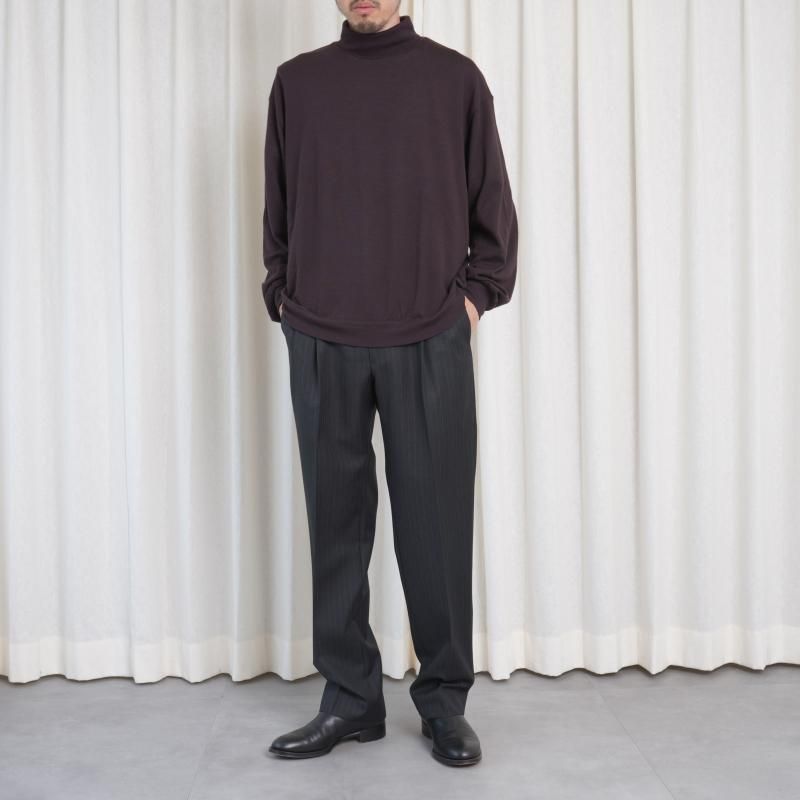25A/W ULTERIOR ƥꥢ SUPER FINE WOOL COTTON TURTLE-NECK TOP / AZUKI BROWN