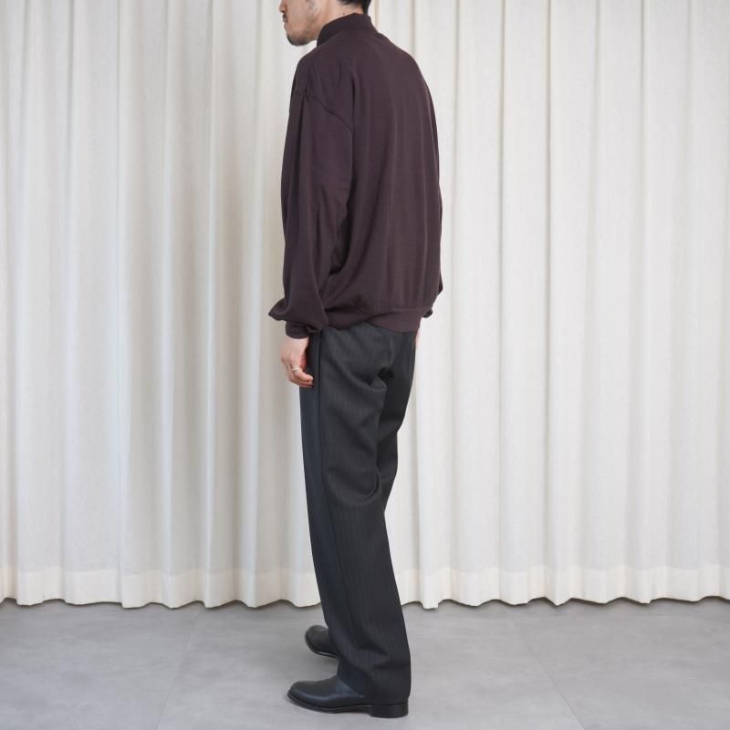 25A/W ULTERIOR ƥꥢ SUPER FINE WOOL COTTON TURTLE-NECK TOP / AZUKI BROWN