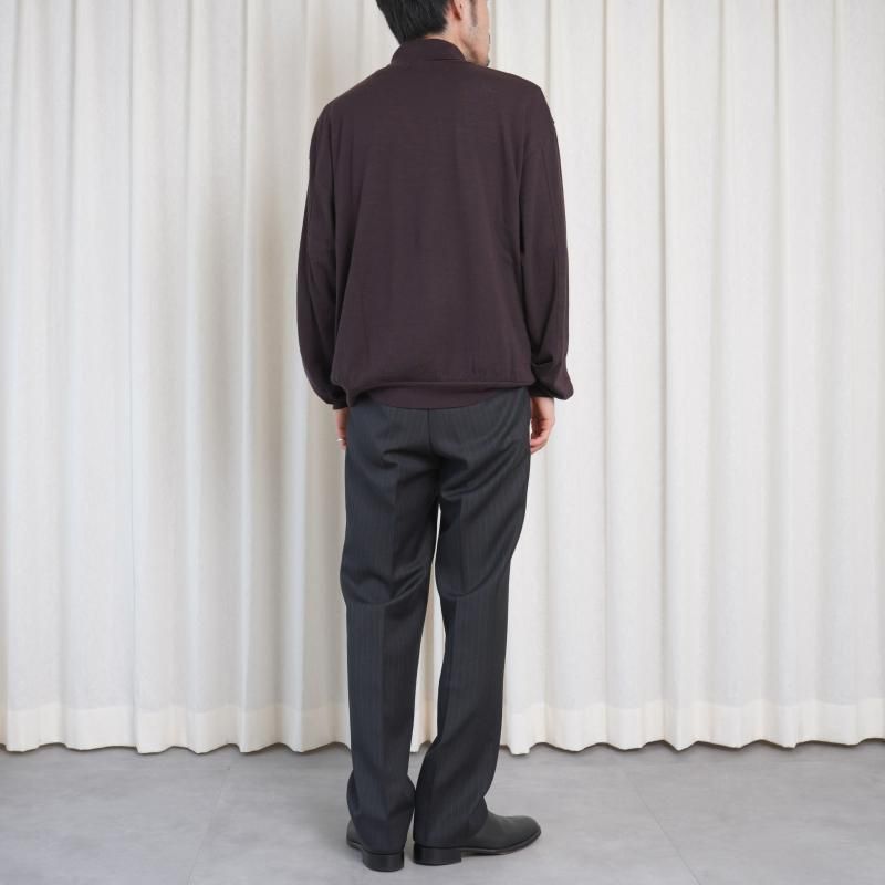 25A/W ULTERIOR ƥꥢ SUPER FINE WOOL COTTON TURTLE-NECK TOP / AZUKI BROWN