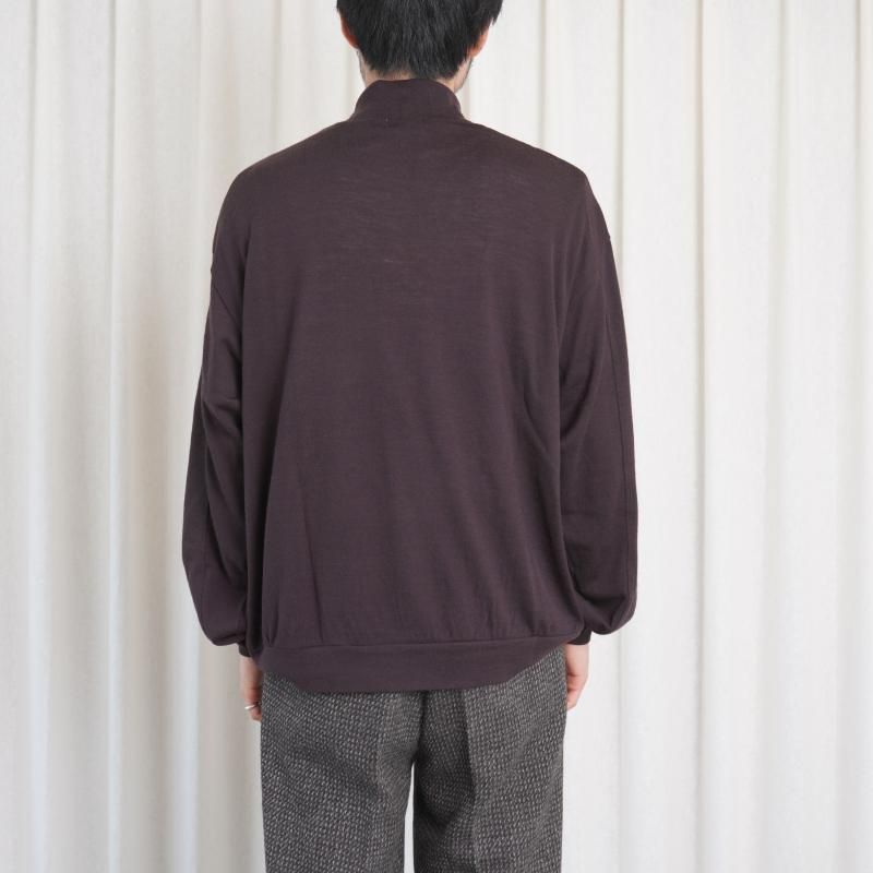 25A/W ULTERIOR ƥꥢ SUPER FINE WOOL COTTON TURTLE-NECK TOP / AZUKI BROWN
