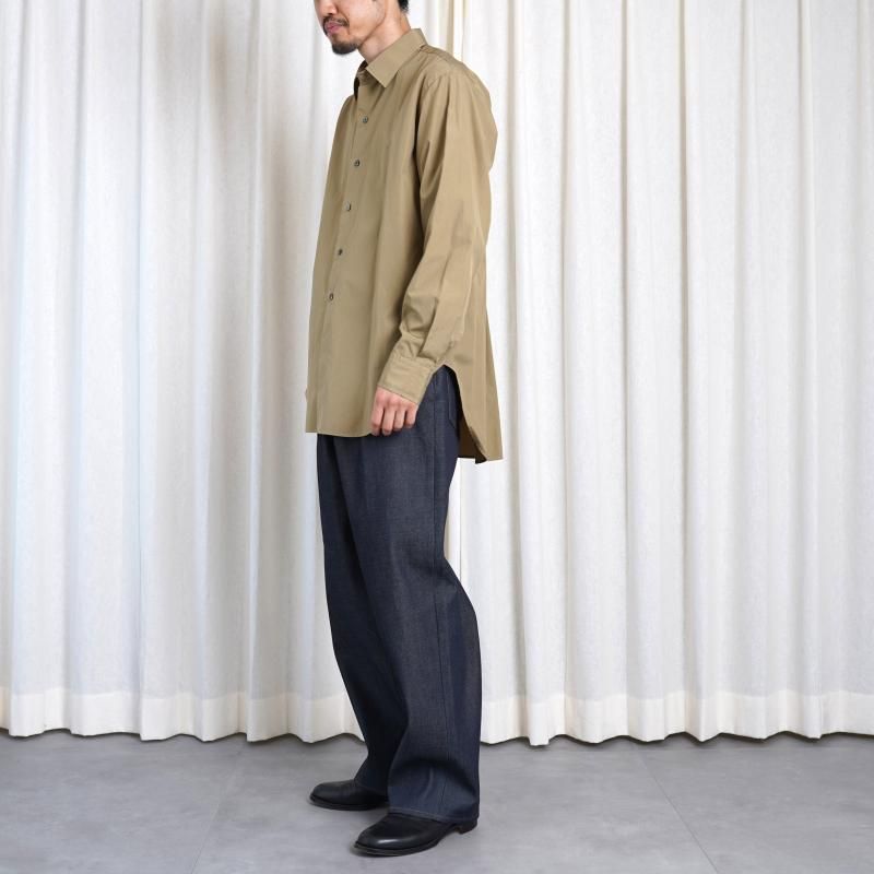 MARKA ベスト COMOLI AURALEE YOKE HEUGN URU 6OZ STAND COLLAR BLOUSE(S Indigo): Y's｜THE SHOP YOHJI YAMAMOTO