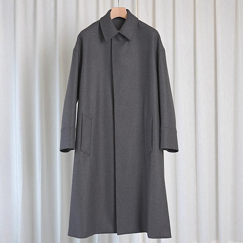 25A/WۡTHE RERACS 饯 THE BAL COLLAR COAT / GRAY BROWN