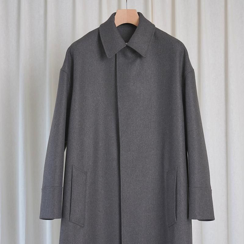 25A/WۡTHE RERACS 饯 THE BAL COLLAR COAT / GRAY BROWN