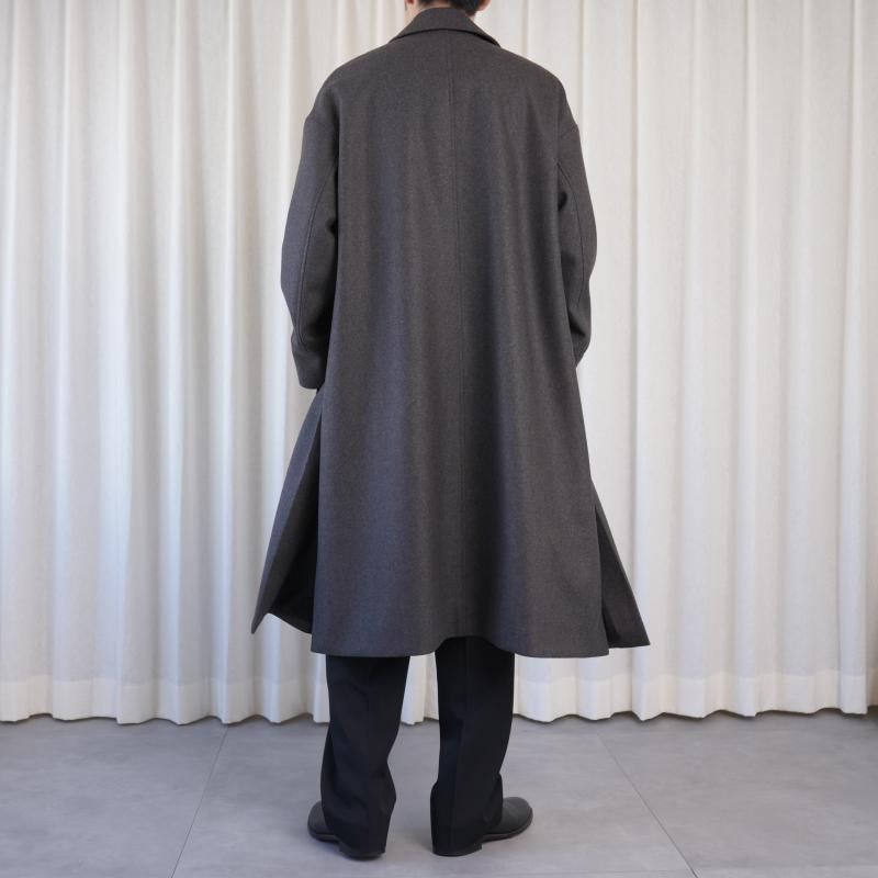25A/WۡTHE RERACS 饯 THE BAL COLLAR COAT / GRAY BROWN