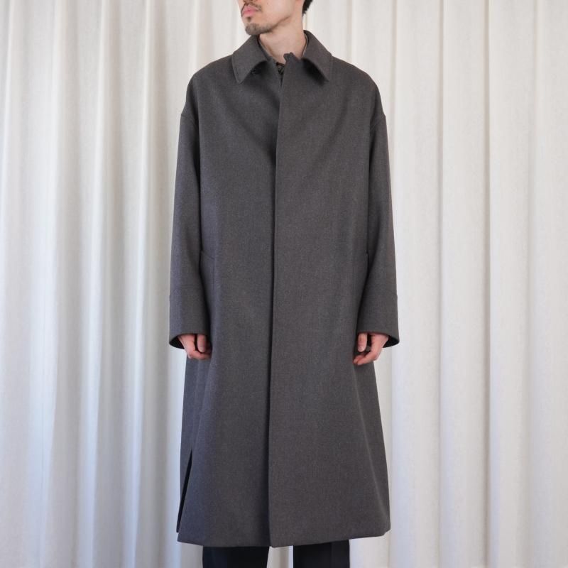 25A/WۡTHE RERACS 饯 THE BAL COLLAR COAT / GRAY BROWN