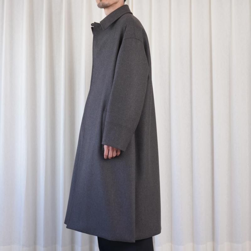 25A/WۡTHE RERACS 饯 THE BAL COLLAR COAT / GRAY BROWN