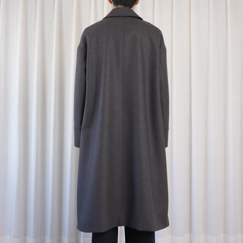 25A/WۡTHE RERACS 饯 THE BAL COLLAR COAT / GRAY BROWN