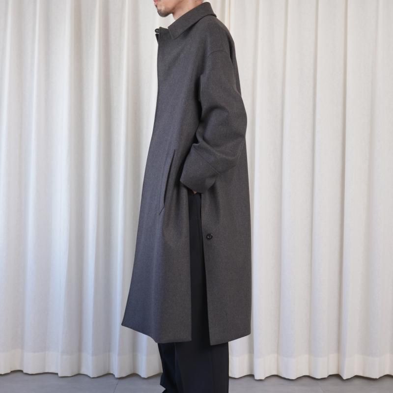 25A/WۡTHE RERACS 饯 THE BAL COLLAR COAT / GRAY BROWN