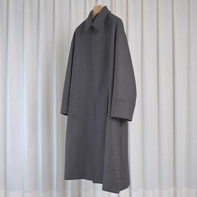 25A/WۡTHE RERACS 饯 THE BAL COLLAR COAT / GRAY BROWN