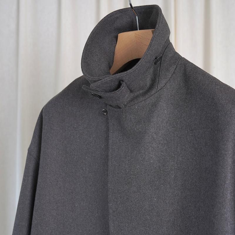 25A/WۡTHE RERACS 饯 THE BAL COLLAR COAT / GRAY BROWN