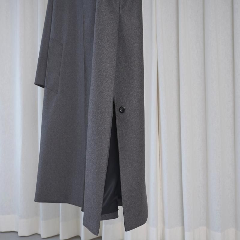 25A/WۡTHE RERACS 饯 THE BAL COLLAR COAT / GRAY BROWN