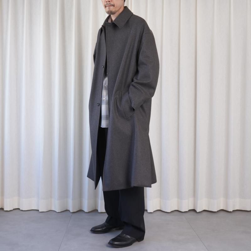 25A/WۡTHE RERACS 饯 THE BAL COLLAR COAT / GRAY BROWN