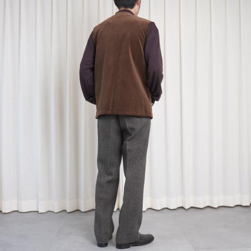 25A/W BISOWN ӥ  CORDUROY  WO/CA REVERSIBLE VEST / BROWN