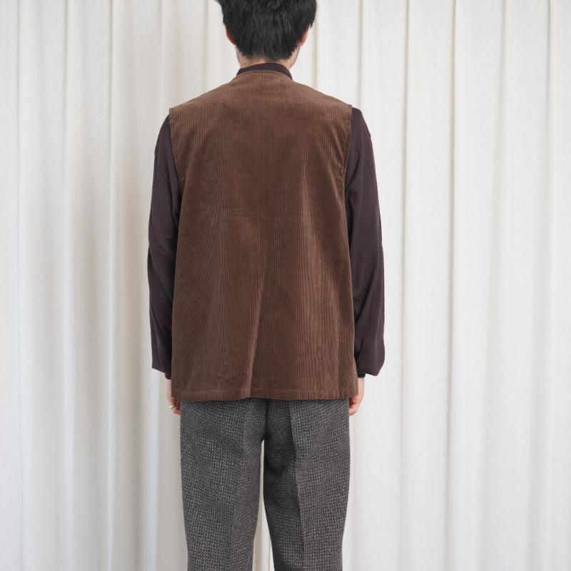 25A/W BISOWN ӥ  CORDUROY  WO/CA REVERSIBLE VEST / BROWN