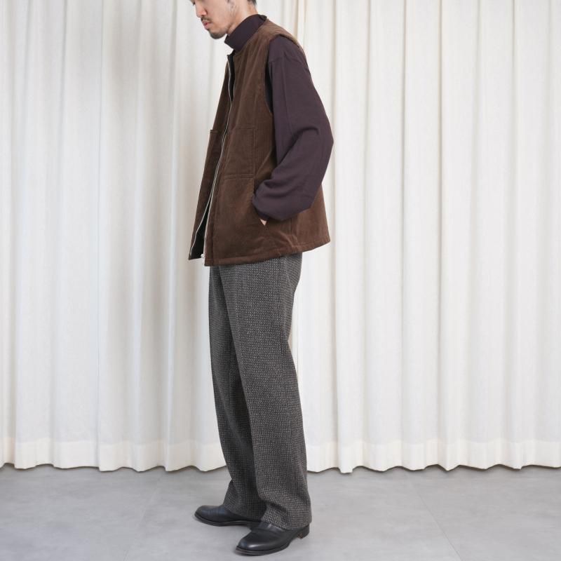25A/W BISOWN ӥ  CORDUROY  WO/CA REVERSIBLE VEST / BROWN